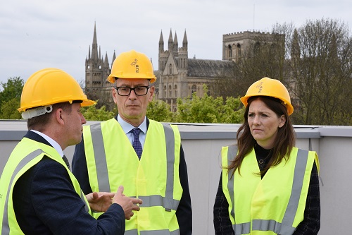 Minister visits the new ARU Peterborough campus